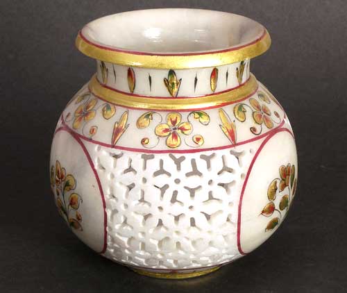Handpainted Marble Vase