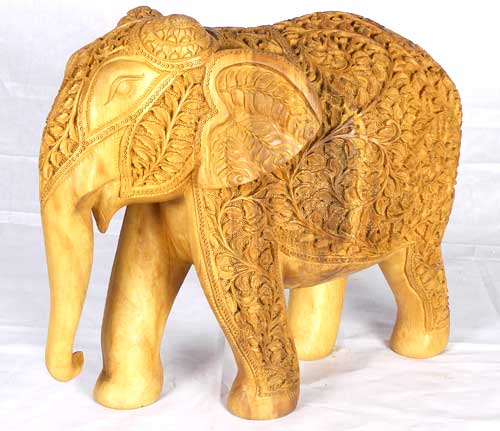 Ornate Wooden Elephant