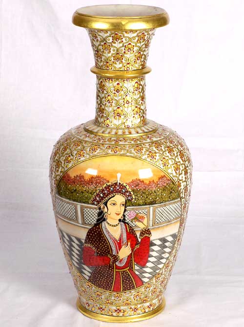 Woman in Marble Vase