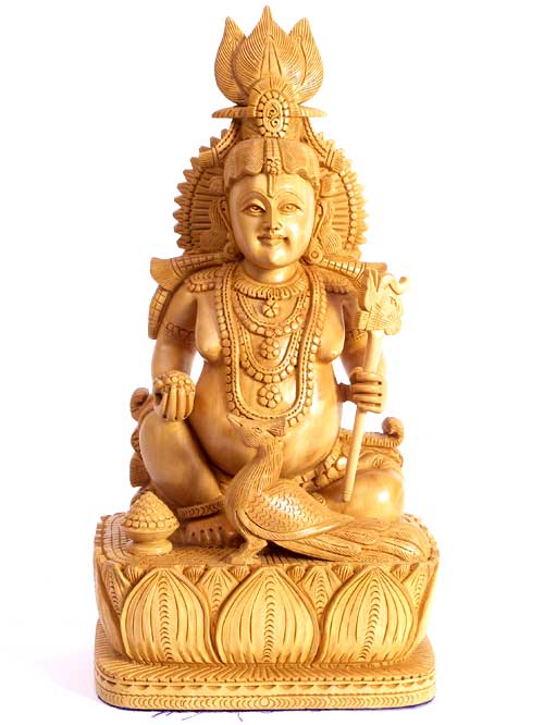 Wooden Indian God