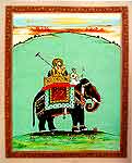 New Painting Of Shahjahan Playing Polo On Elephant Back