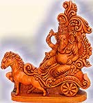 Ganpati On A Horse Cart