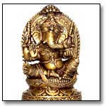 Enthroned Ganesha Statue