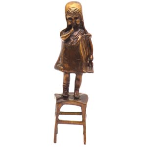 Girl on stool