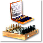 Wooden Chess Set with Gorara Marble top