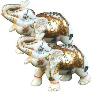 Marble Elephant set (big)