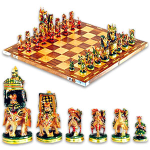 Painted Chess Set