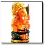 Wooden Ganesh Painted