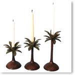 Palm Tree Candle Holders Set