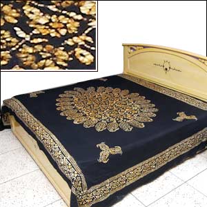 Black Batik Bed Spread