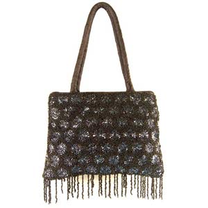 Black Beaded Handbag