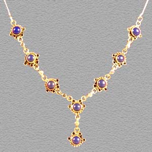 Blue Stone Silver Necklace