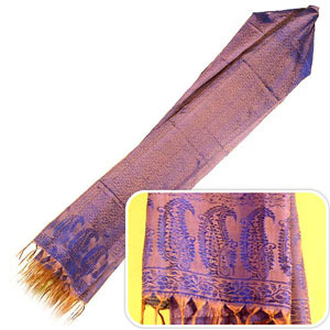 Blue-Violet Silk Stole