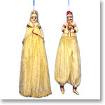 Snake Charmer and the belle (Puppets in cream)