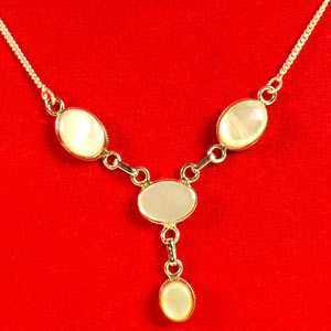 Designer Moonstone-Silver Necklace