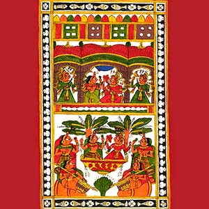 folk art on cloth phad