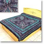 Green Batik Bedspread