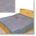Blue Glitter: Handmade Bedspread