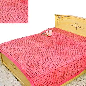 Pink Shimmer : Handmade Bedcover