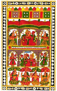 Indian painting on cloth