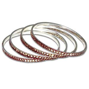 Jhilmil Chuddi 4 Set Maroon