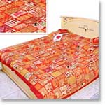 Red Resplendence: Handwoven Bedspread