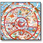 Wheel of Life - Blue Thangka Painting