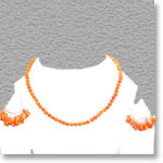 Orange gemstone jewelry set