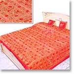Majestic Red: Handmade Bedspread
