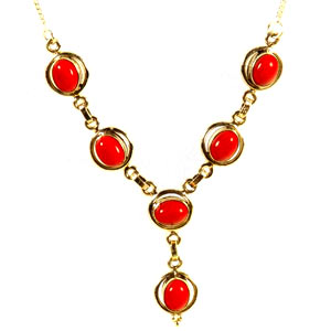Red Onyx Gem Stone Necklace