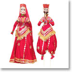 Snake Charmer and the belle (Puppets in pink)