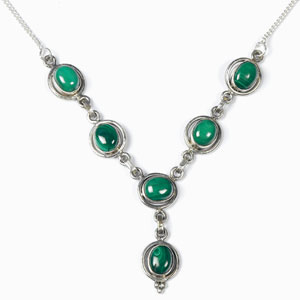 Silver Malachite Necklace