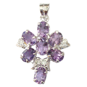 Silver Pendant Amethyst 