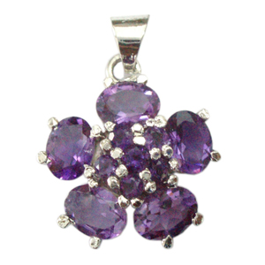 Silver Pendant Amethyst