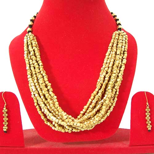 Beaded Dhokra  Jewelry