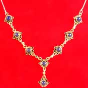 Blue Stone Silver Necklace