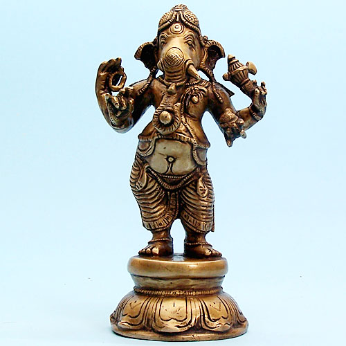 Brass Standing Ganesha