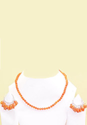 Orange gemstone jewelry set
