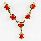 Red Onyx Gem Stone Necklace