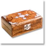 Antique Finish Wooden Box (Silver Star 6 x 4 inche