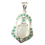silver-pendant-moonstone-emerald
